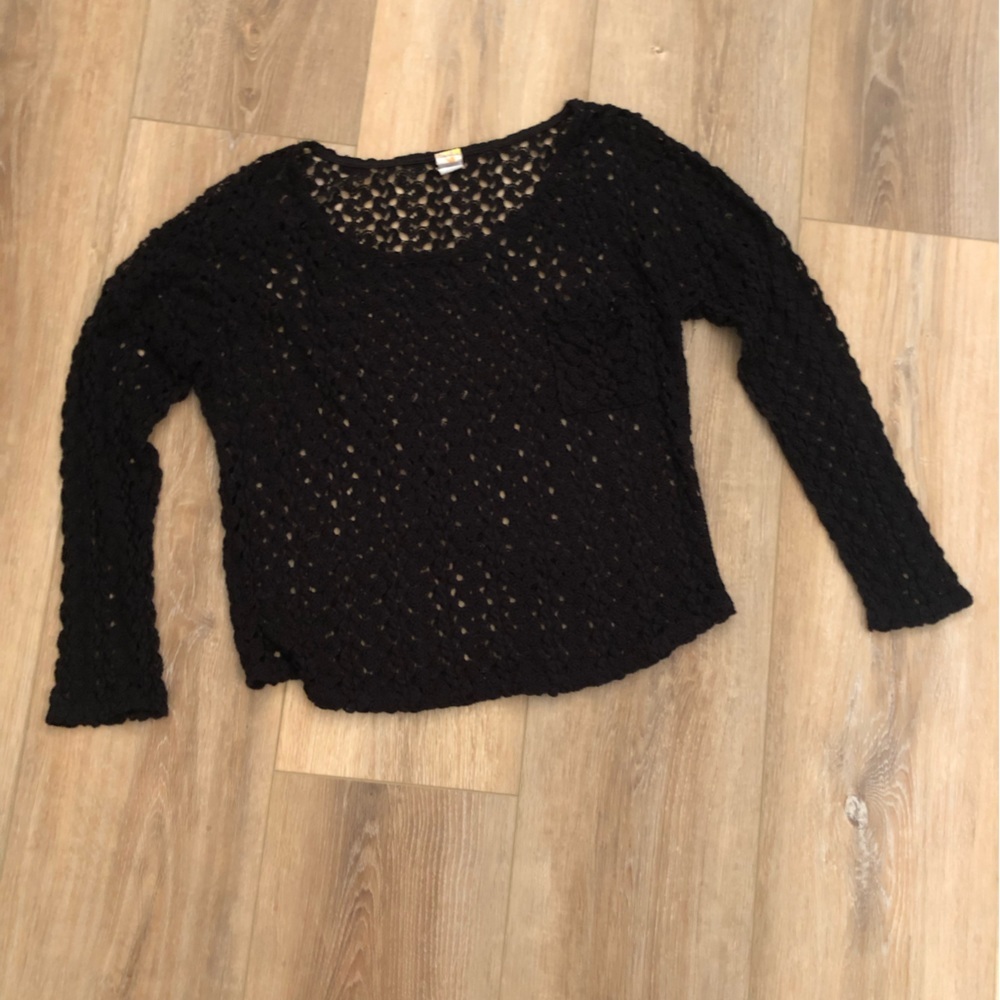 Honolua Wahine Lightweight Black‎ Sweater Size Large
